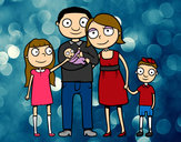 Dibujo Familia unida pintado por america21