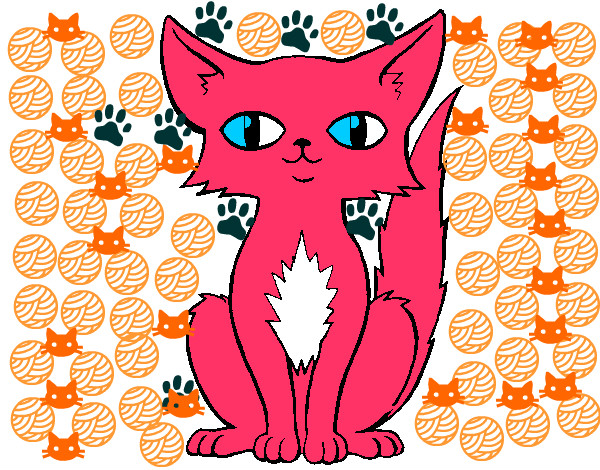Dibujo Gato persa pintado por JJOC