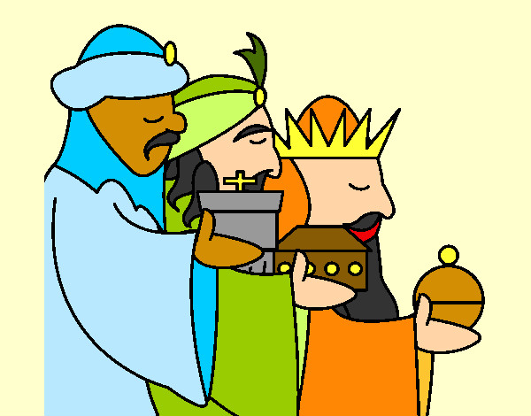 Dibujo Los Reyes Magos 3 pintado por Fluvial