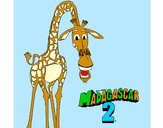 Dibujo Madagascar 2 Melman 1 pintado por jakes