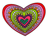 Dibujo Mandala corazón pintado por lupis26