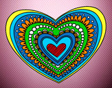 Dibujo Mandala corazón pintado por Stefaniag