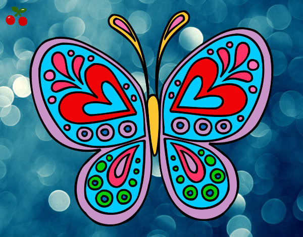 Dibujo Mandala mariposa pintado por xiomaral
