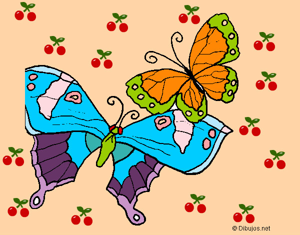 Dibujo Mariposas pintado por ebria 