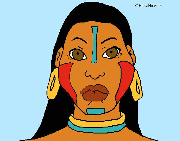 Dibujo Mujer maya pintado por IslamEYM