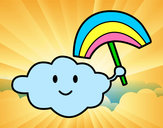 Dibujo Nube con arcoiris pintado por ISAANGELES