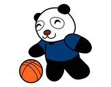 Dibujo Panda con pelota pintado por Alexa321