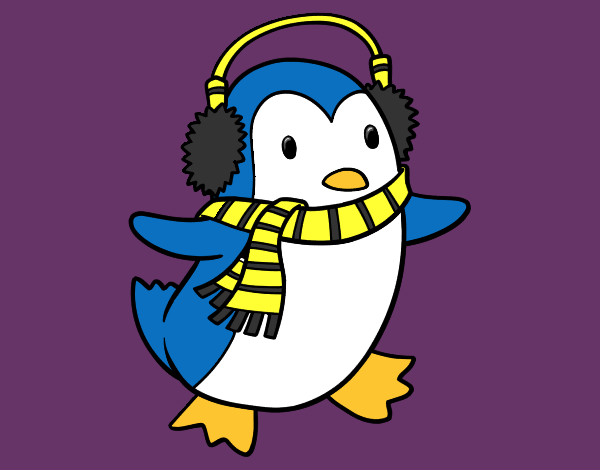 Pingüino con bufanda 