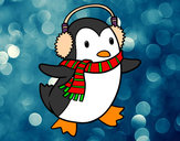 Dibujo Pingüino con bufanda pintado por DanyLongo