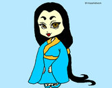 Dibujo Princesa con kimono pintado por IslamEYM