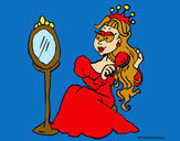 Dibujo Princesa y espejo pintado por amalia
