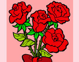 Dibujo Ramo de rosas pintado por Morenota