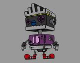 Dibujo Robot con cresta pintado por RosaBast