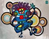 Dibujo Robot DJ pintado por lauriti887