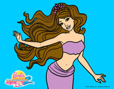 Dibujo Sirena con corona pintado por Millaray7
