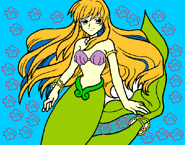 Dibujo Sirena pintado por anypaola