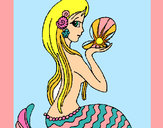 Dibujo Sirena y perla pintado por IslamEYM