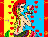 Dibujo Sirena y perla pintado por yeili 