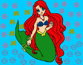 Dibujo Sirenita pintado por Darismar 