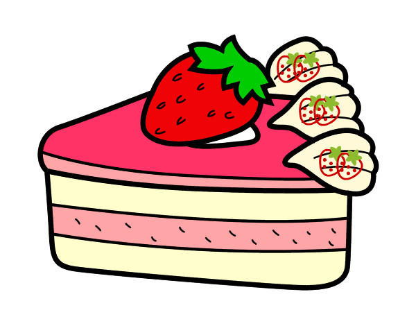 Dibujo Tarta de fresas pintado por yuhgcvyhju