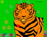 Dibujo Tigre 3 pintado por jegr