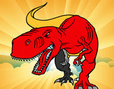 Dibujo Tiranosaurio Rex enfadado pintado por abrijuli