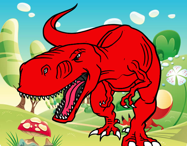 Dibujo Tiranosaurio Rex enfadado pintado por fhineas29