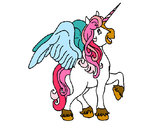 Dibujo Unicornio con alas pintado por Ines2307