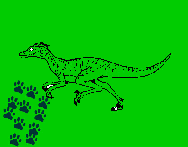 Dibujo Velociraptor pintado por fhineas29