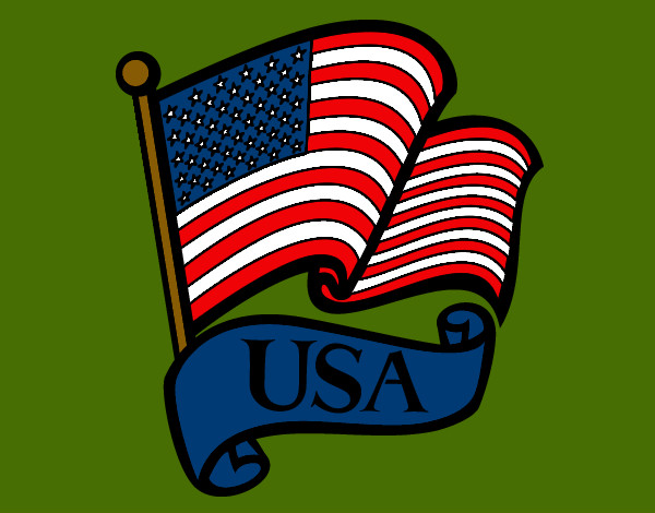 Dibujo Bandera de los Estados Unidos pintado por pokemona