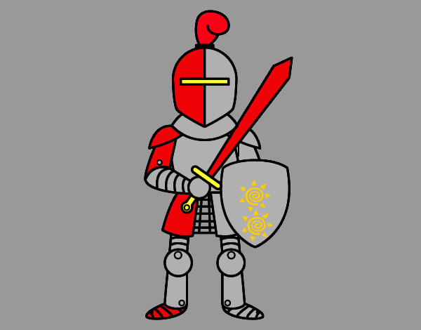 Dibujo Caballero con espada y escudo pintado por goku_ssj4