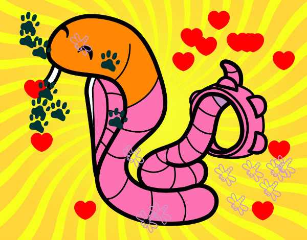 Dibujo Cobra con pandereta pintado por Vaaaleeen