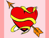 Dibujo Corazón con flecha pintado por antopaz