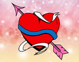Dibujo Corazón con flecha III pintado por ximenaagos