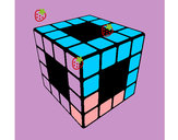 Dibujo Cubo de Rubik pintado por Yalits