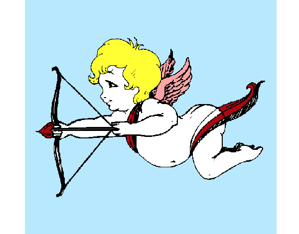 Dibujo Cupido volando pintado por zonai