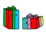 Dibujo Dos regalos pintado por mimp