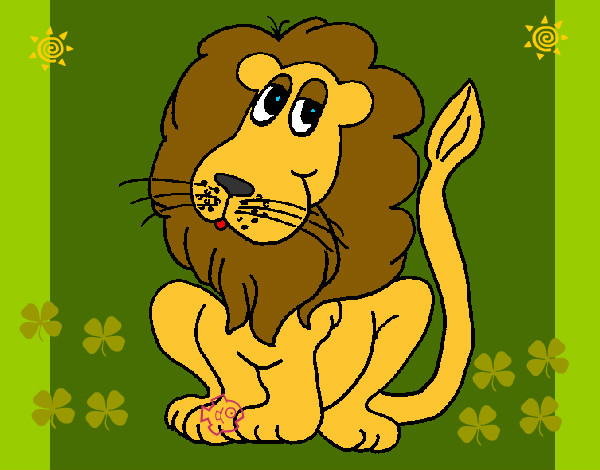 leon en la selva