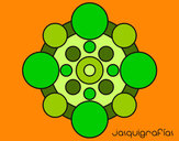 Dibujo Mandala con redondas pintado por Kaxi