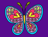 Dibujo Mandala mariposa pintado por antopaz