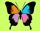 Dibujo Mariposa con alas negras pintado por amalia