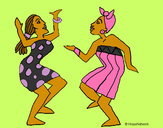 Dibujo Mujeres bailando pintado por amalia