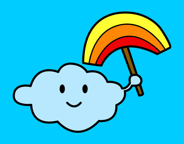 Dibujo Nube con arcoiris pintado por skarleth