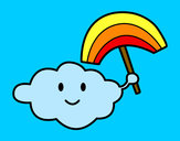 Dibujo Nube con arcoiris pintado por skarleth