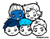 Dibujo One Direction 2 pintado por Luli1D