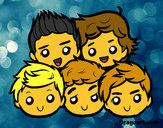 Dibujo One Direction 2 pintado por mariana1D