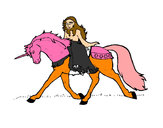 Dibujo Princesa en unicornio pintado por AMEYARE