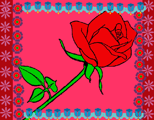 Dibujo Rosa pintado por alheny