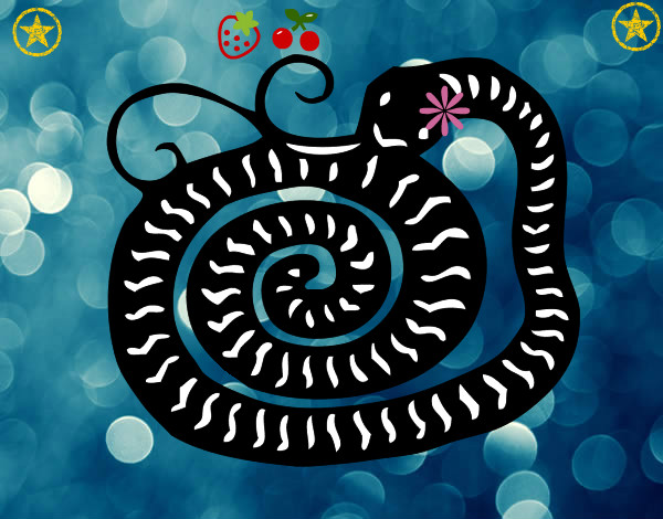 Dibujo Signo de la serpiente pintado por shama