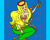 Dibujo Sirena entre burbujas pintado por mavg